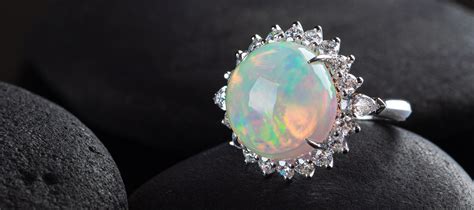 Lunar spell opal ring